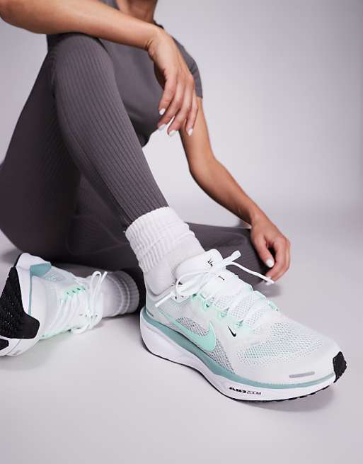 Nike Running Air Zoom Pegasus 41 Trainers In White And Green