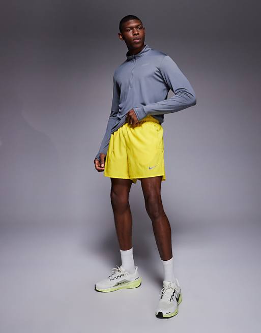 Nike Running Challenger Dri-FIT 5 Inch Shorts In Yellow