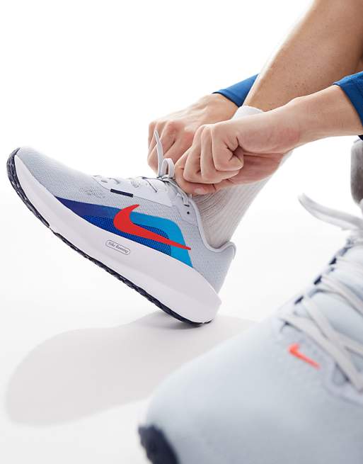Nike Running Downshifter 13 Trainers In Grey And Blue