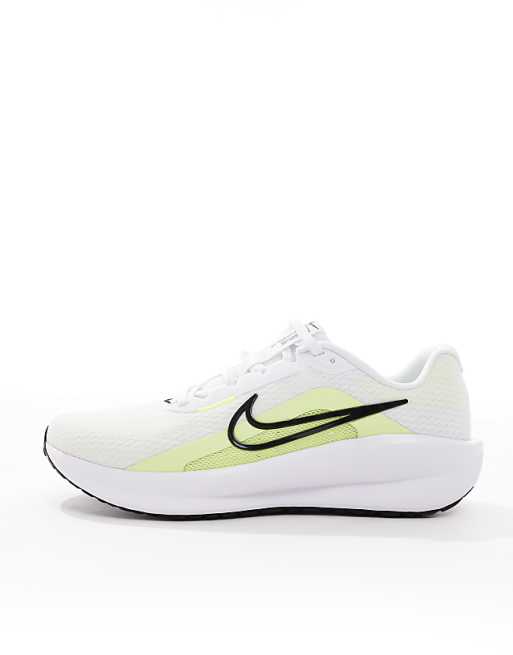 Nike Running Downshifter 13 Trainers In White And Yellow