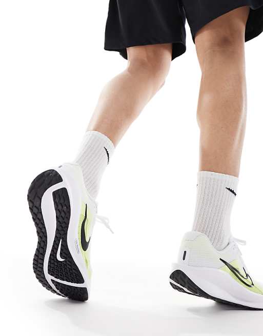 Nike Running Downshifter 13 Trainers In White And Yellow
