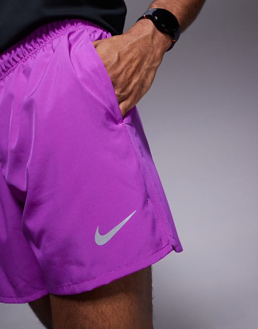 Nike Running Dri-FIT Challenger 5 Inch Shorts In Purple