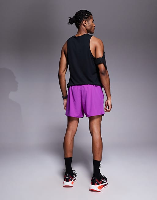 Nike Running Dri-FIT Challenger 5 Inch Shorts In Purple