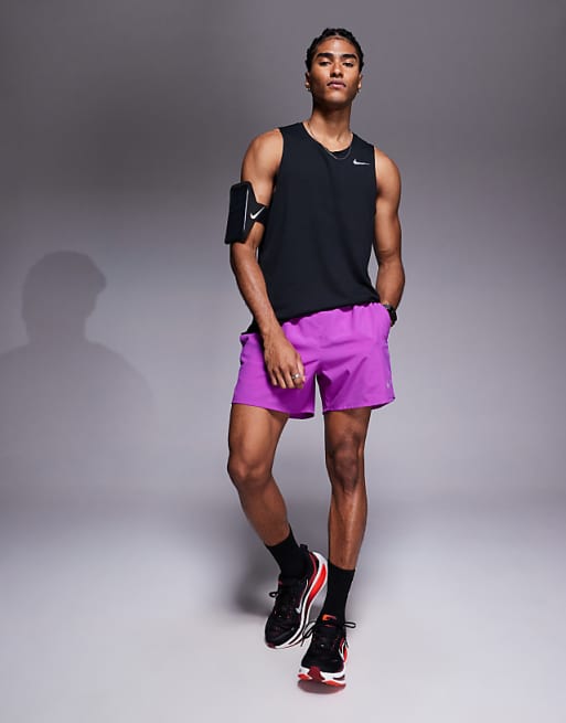 Nike Running Dri-FIT Challenger 5 Inch Shorts In Purple