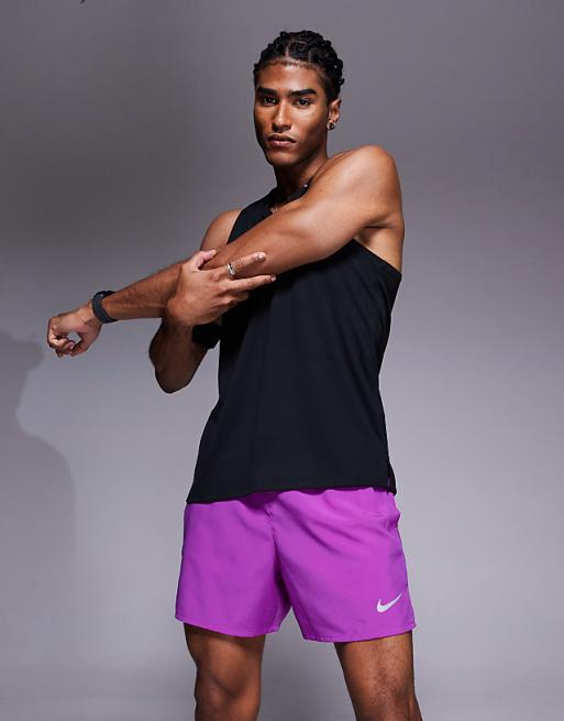 Nike Running Dri-FIT Challenger 5 inch shorts in purple