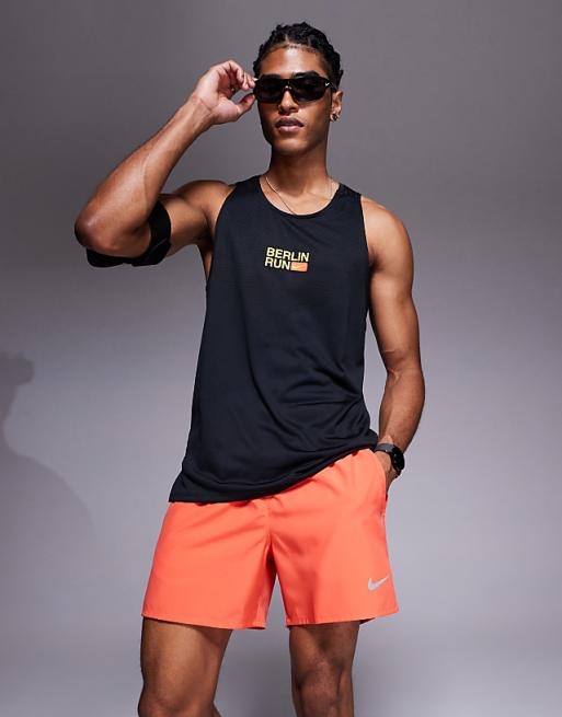 Nike Running Dri-FIT Challenger 5 inch shorts in red