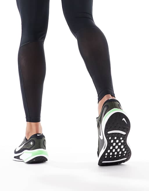 Nike Running Journey Run Running Trainers In Black And Green
