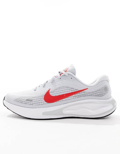 Nike Running Journey Run Trainers In Grey And Red