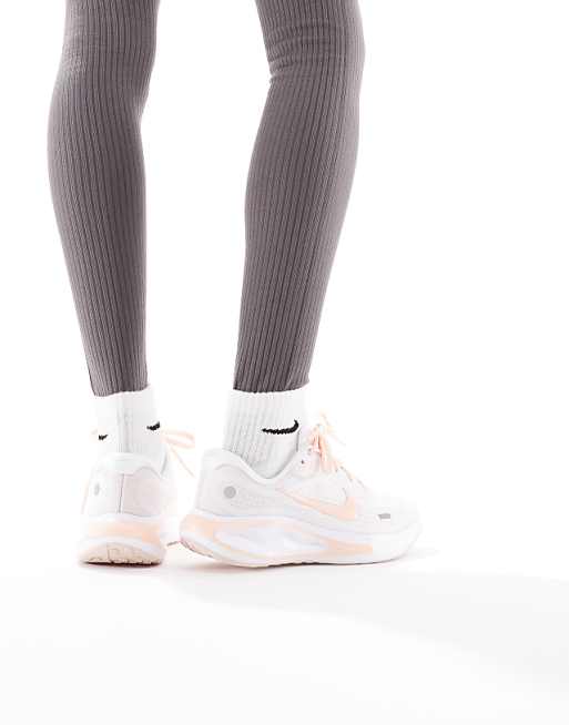 Nike Running Journey Run Trainers In White And Orange