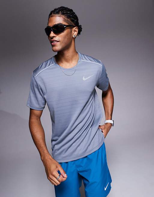 Nike Running Miler Dri-FIT t-shirt in grey