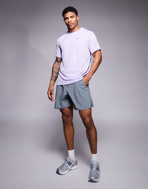 Nike Running Miler Dri-FIT T-shirt In Lilac