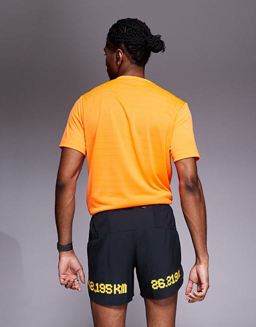 Nike Running Miler Dri-FIT T-shirt In Orange