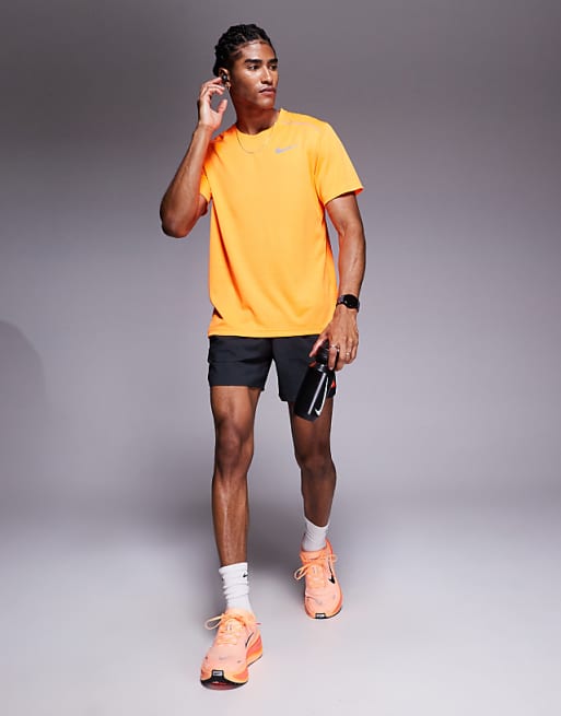 Nike Running Miler Dri-FIT T-shirt In Orange