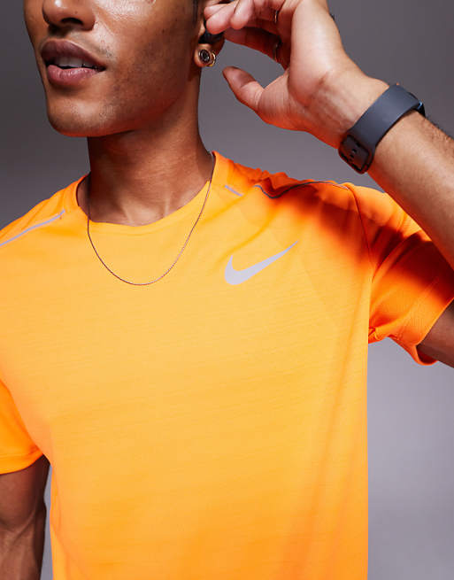 Nike Running Miler Dri-FIT T-shirt In Orange