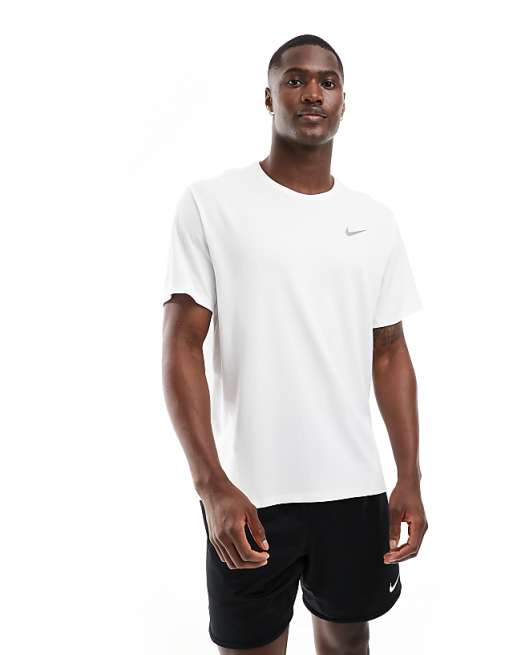 Nike Running Miler Dri-FIT t-shirt in white