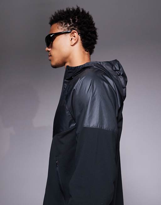 Nike Running Miler Winterised Jacket In Black