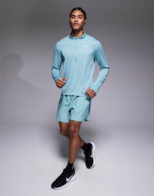 Nike Running Pacer Dri-FIT Half Zip Long Sleeve Top In Green