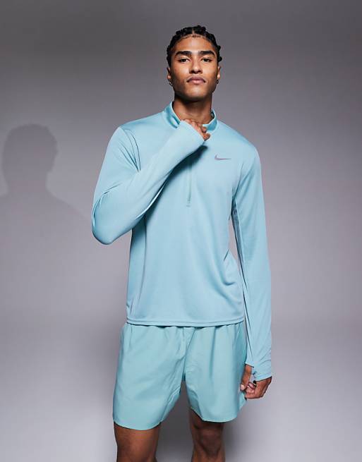 Nike Running Pacer Dri-FIT half zip long sleeve top in green