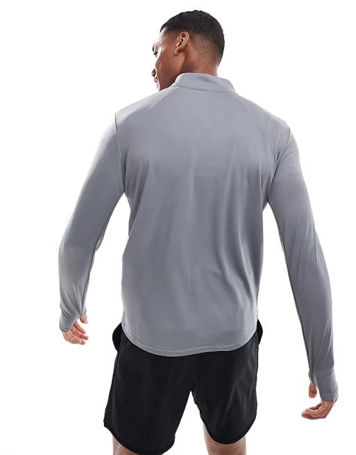 Nike Running Pacer Dri-FIT Half Zip Longsleeve Top In Grey