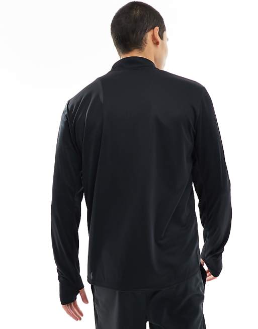 Nike Running Pacer Dri-FIT Half Zip Longsleeve Top In Black