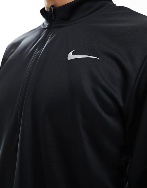 Nike Running Pacer Dri-FIT Half Zip Longsleeve Top In Black