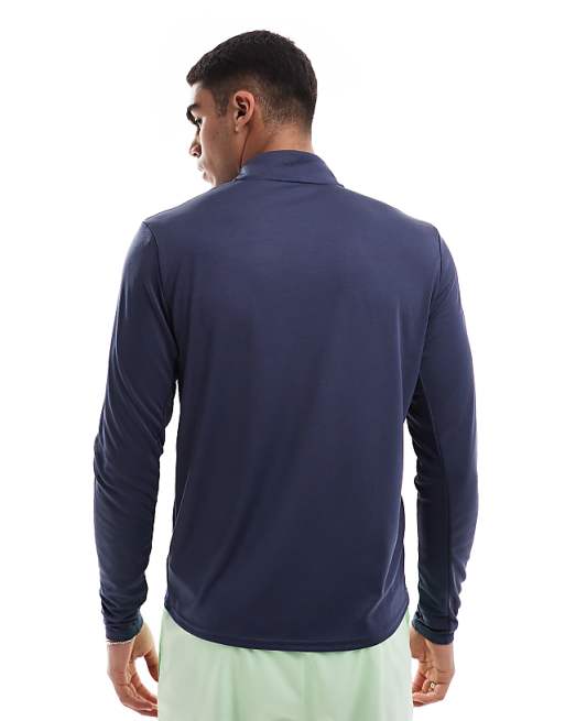 Nike Running Pacer Dri-FIT Half Zip Longsleeve Top In Navy