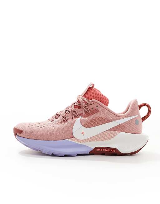 Nike Running React X Pegasus Trail 5 Trainers In Pink And White