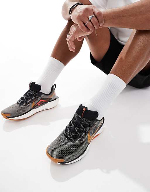 Nike Running Reactx Pegasus Trail 5 Trainers In Black