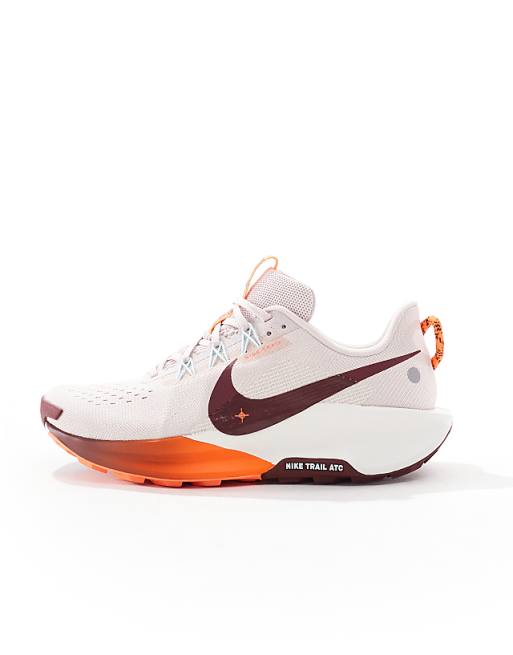 Nike Running Reactx Pegasus Trail 5 Trainers In White And Red
