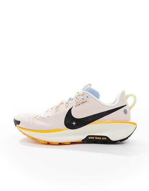 Nike Running ReactX Pegasus Trail 5 Trainers In White And Yellow