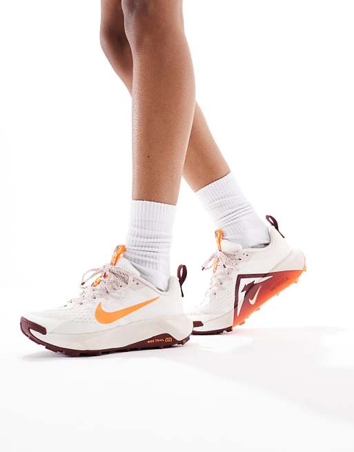 Nike Running ReactX Wildhorse 10 trainers in off white and red