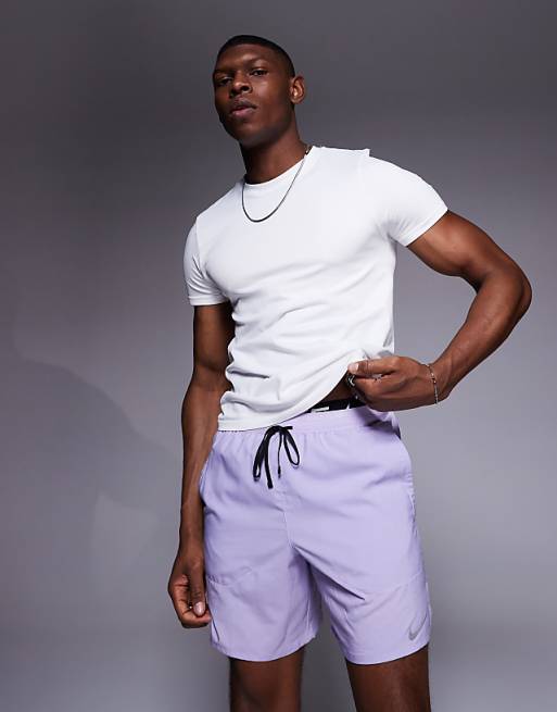 Nike Running Stride Dri-FIT 7 Inch Shorts In Lilac