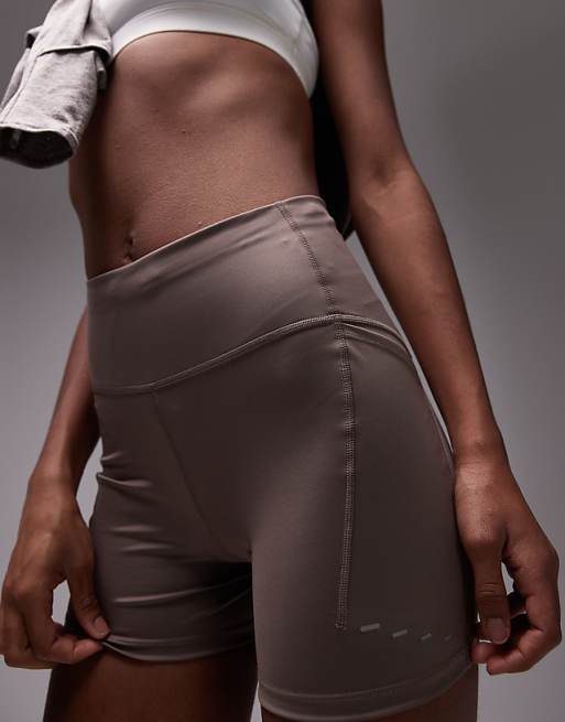 Nike Running Swift Dri-FIT High Waisted 4 Inch Legging Shorts In Brown