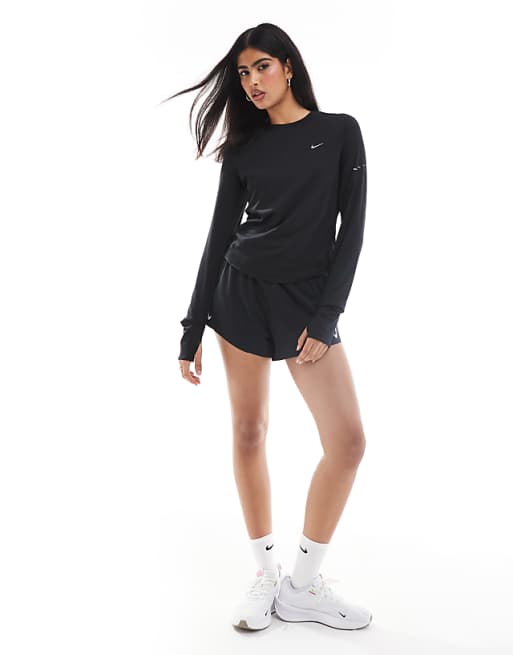 Nike Running Swift Dri-FIT Long Sleeve T-shirt In Black