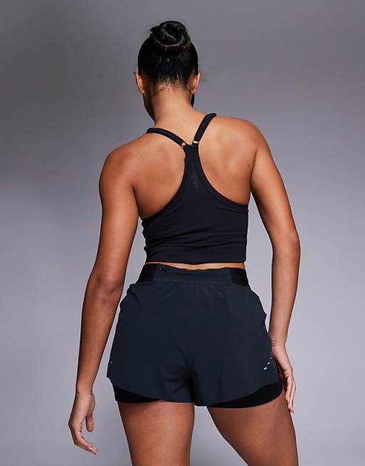 Nike Running Swift Dri-FIT Mid Rise 3 Inch 2 In 1 Shorts In Black