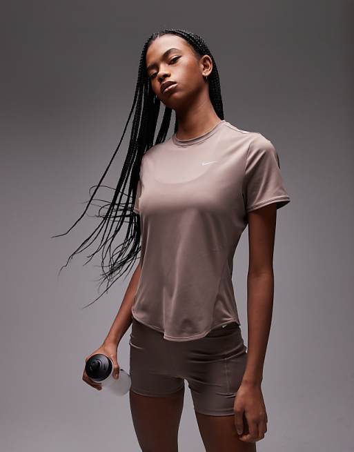 Nike Running Swift Dri-FIT t-shirt in brown
