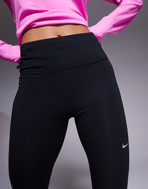 Nike Running Tempo High Waisted 7/8 Leggings In Black