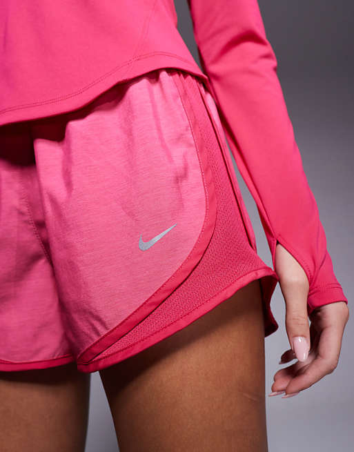 Nike Running Tempo Midrise 3 Inch Shorts In Pink