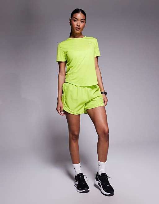 Nike Running Tempo Midrise 3 Inch Shorts In Yellow
