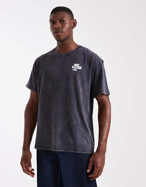 Nike Short Sleeve T-shirt In Washed Grey