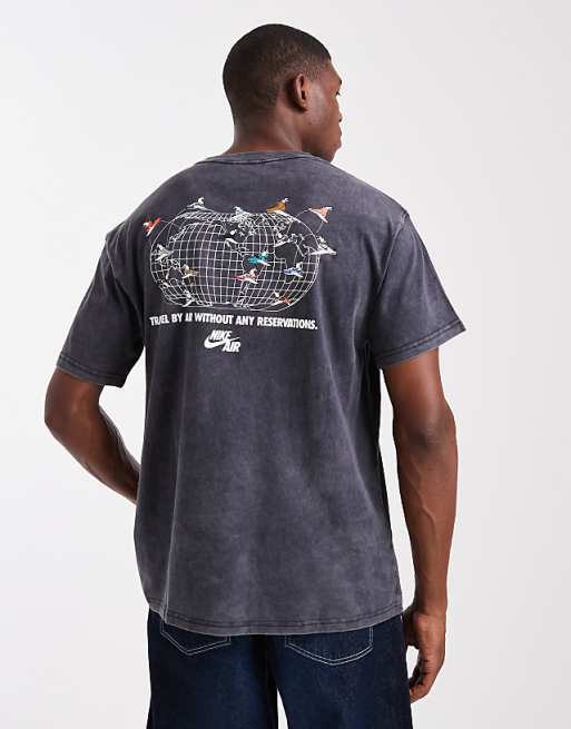 Nike short sleeve t-shirt in washed grey