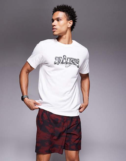 Nike Training Back Print Graphic T-shirt In White
