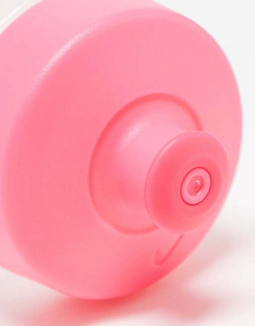 Nike Training Big Mouth 2.0 625ml Water Bottle In Clear With Pink Swoosh