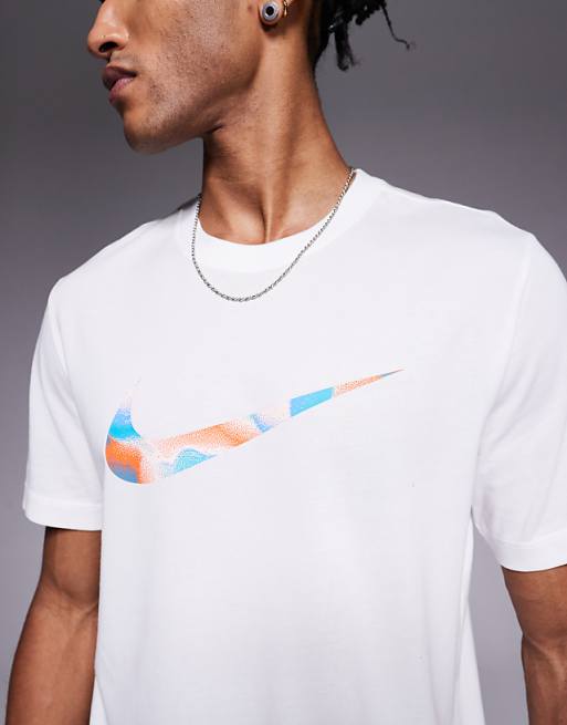 Nike Training Dri-FIT Lava Swoosh Graphic T-shirt In White