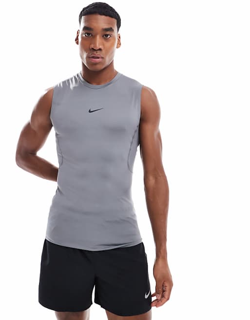 Nike Training Dri-FIT muscle fit vest in grey