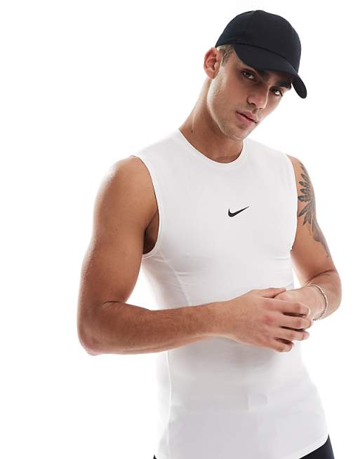 Nike Training Dri-FIT muscle fit vest in white