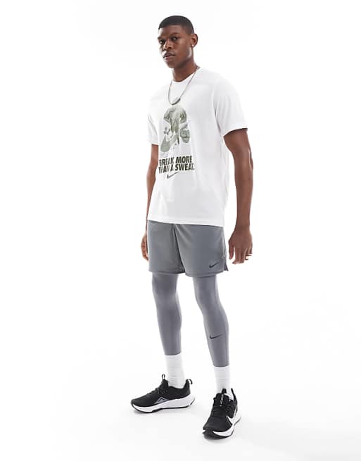 Nike Training Dri-FIT Slogan Short Sleeve T-shirt In White