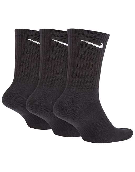 Nike Training Everyday Cushioned 3 Pack Crew Socks In Black