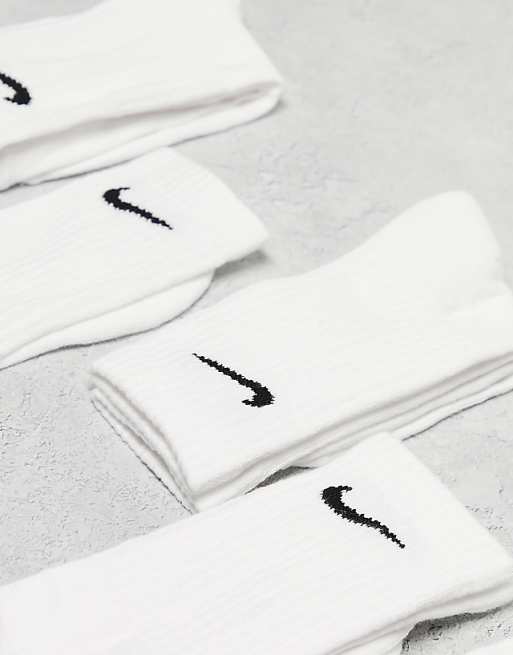 Nike Training Everyday Cushioned 6 Pack Crew Socks In White