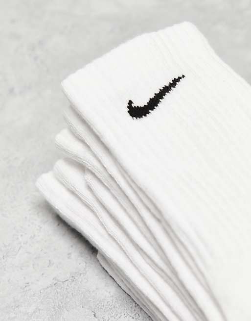Nike Training Everyday Cushioned 6 Pack Crew Socks In White